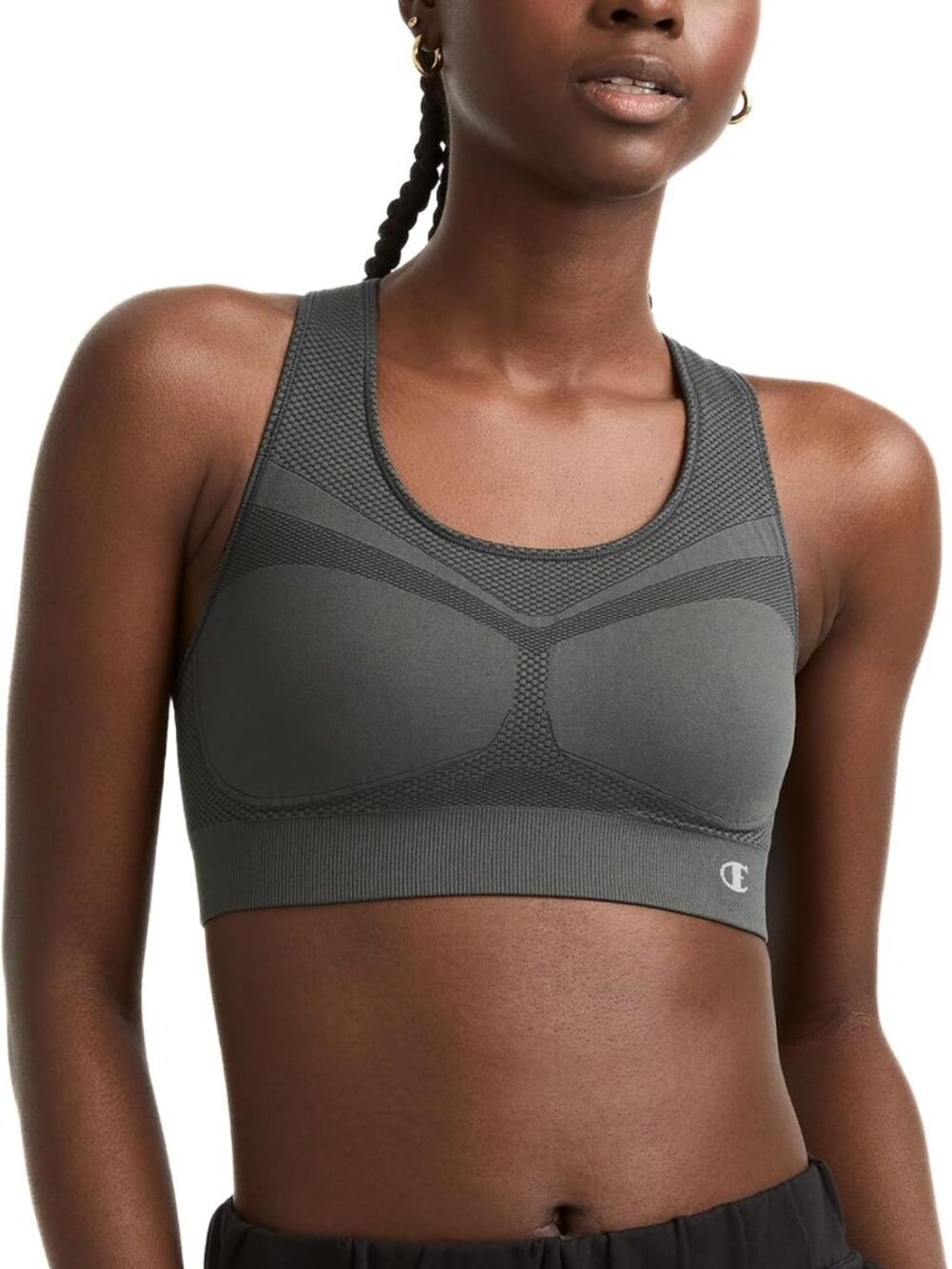 Seamless Racerback Sports Bra for Women, Moderate Support, Moisture-Wicking